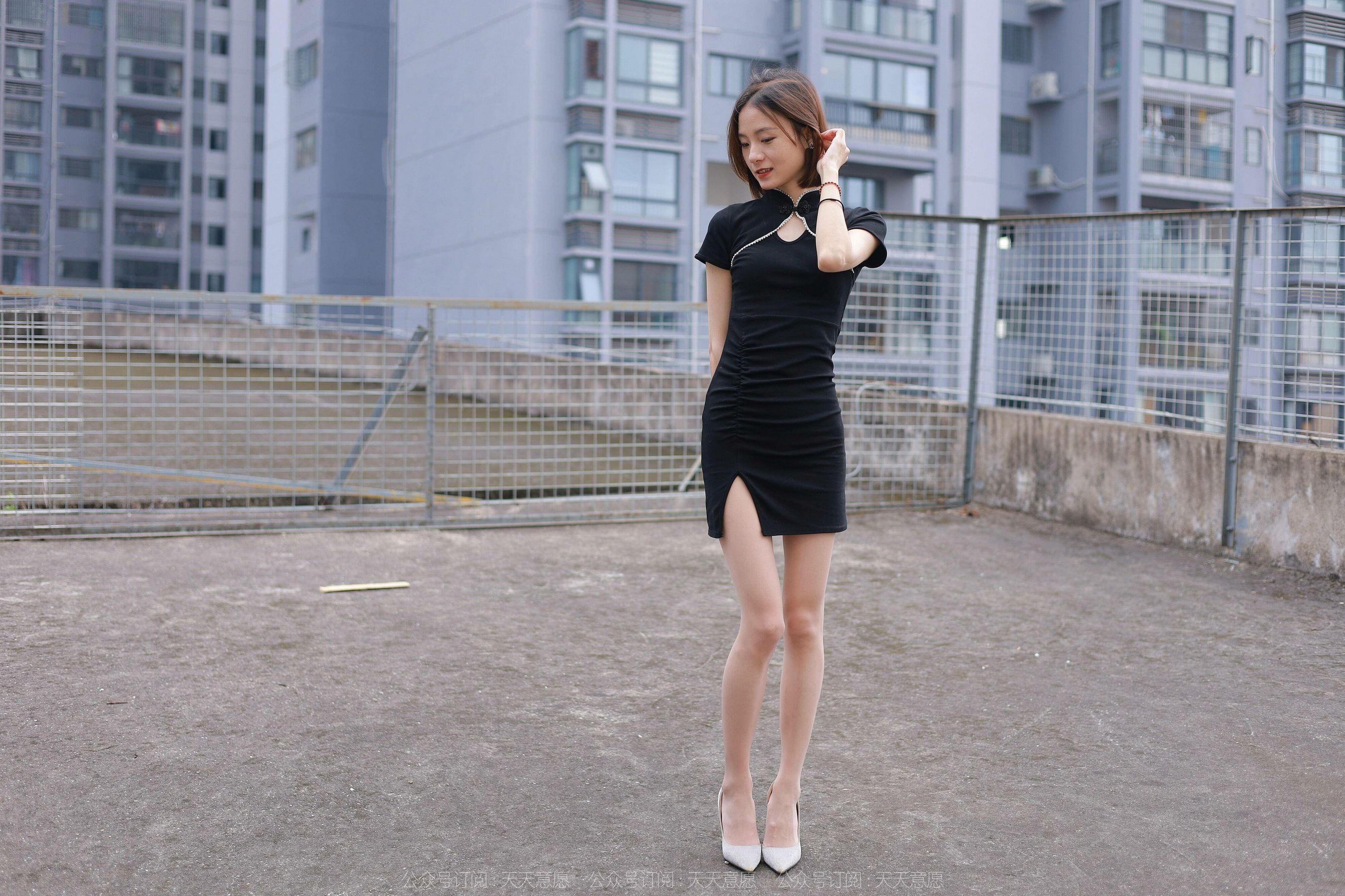 模特 小六 《黑色旗袍肉色丝》-图85