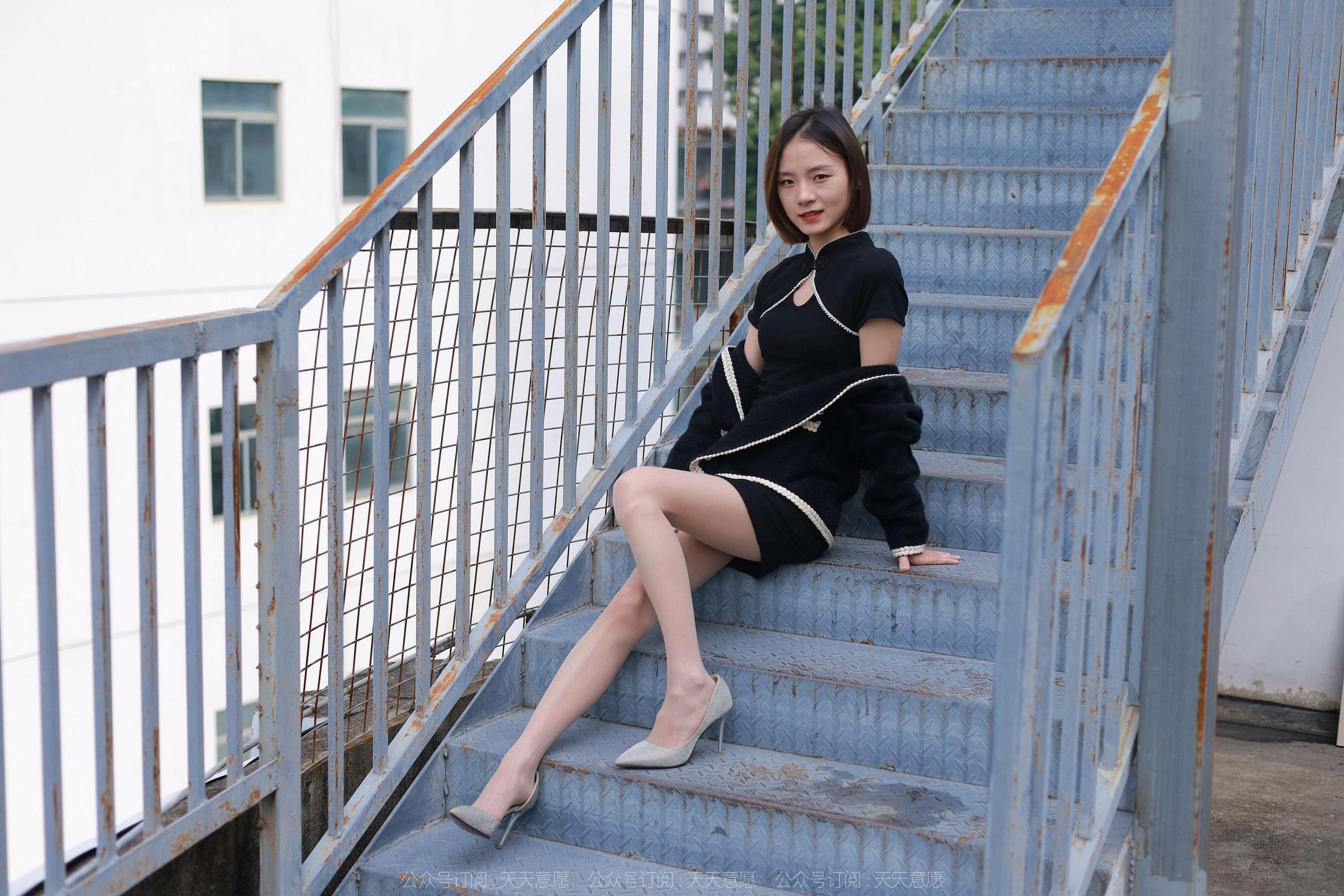 模特 小六 《黑色旗袍肉色丝》-图87