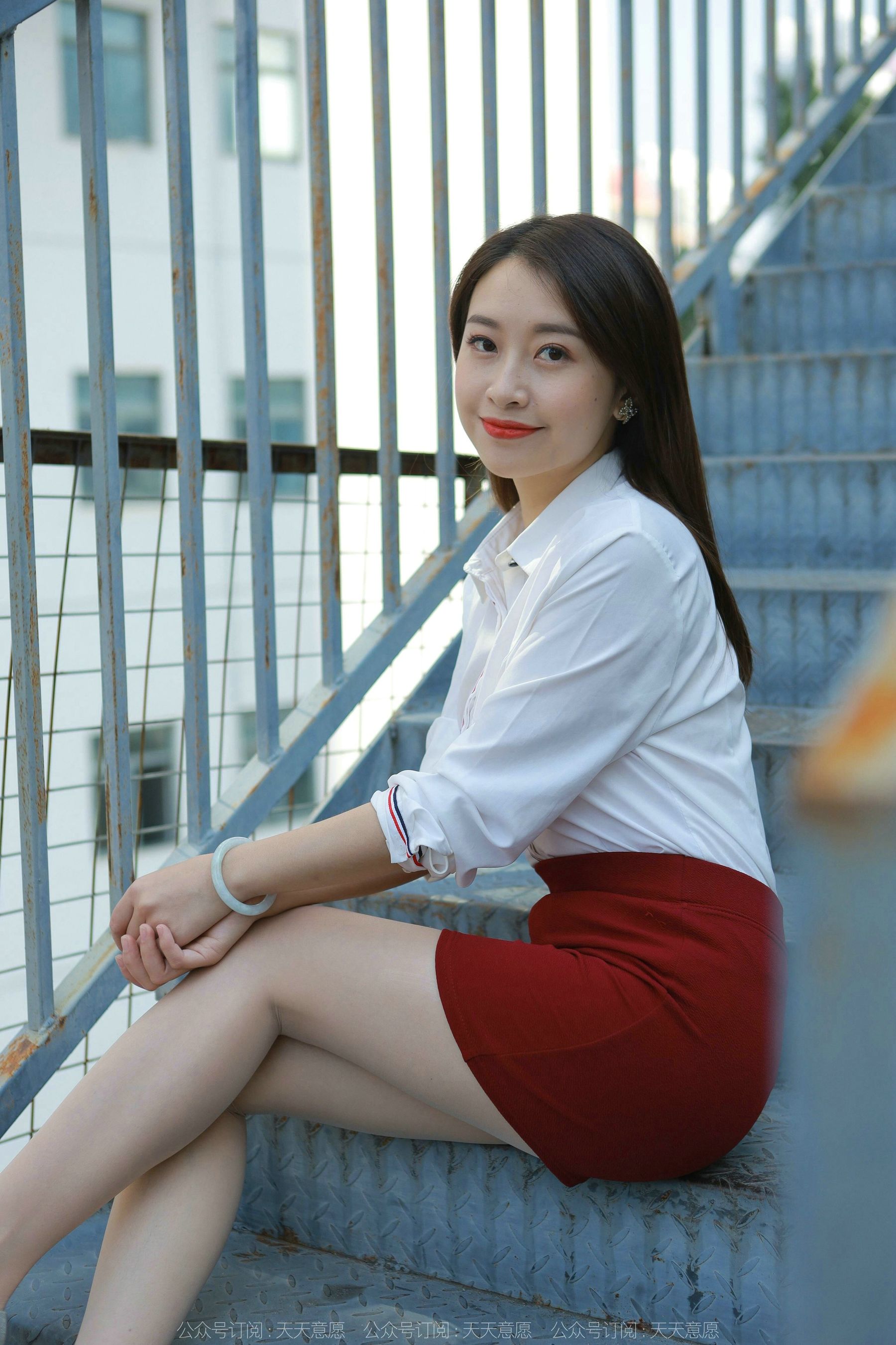 模特 小婕 《性感红色包臀裙》-图8