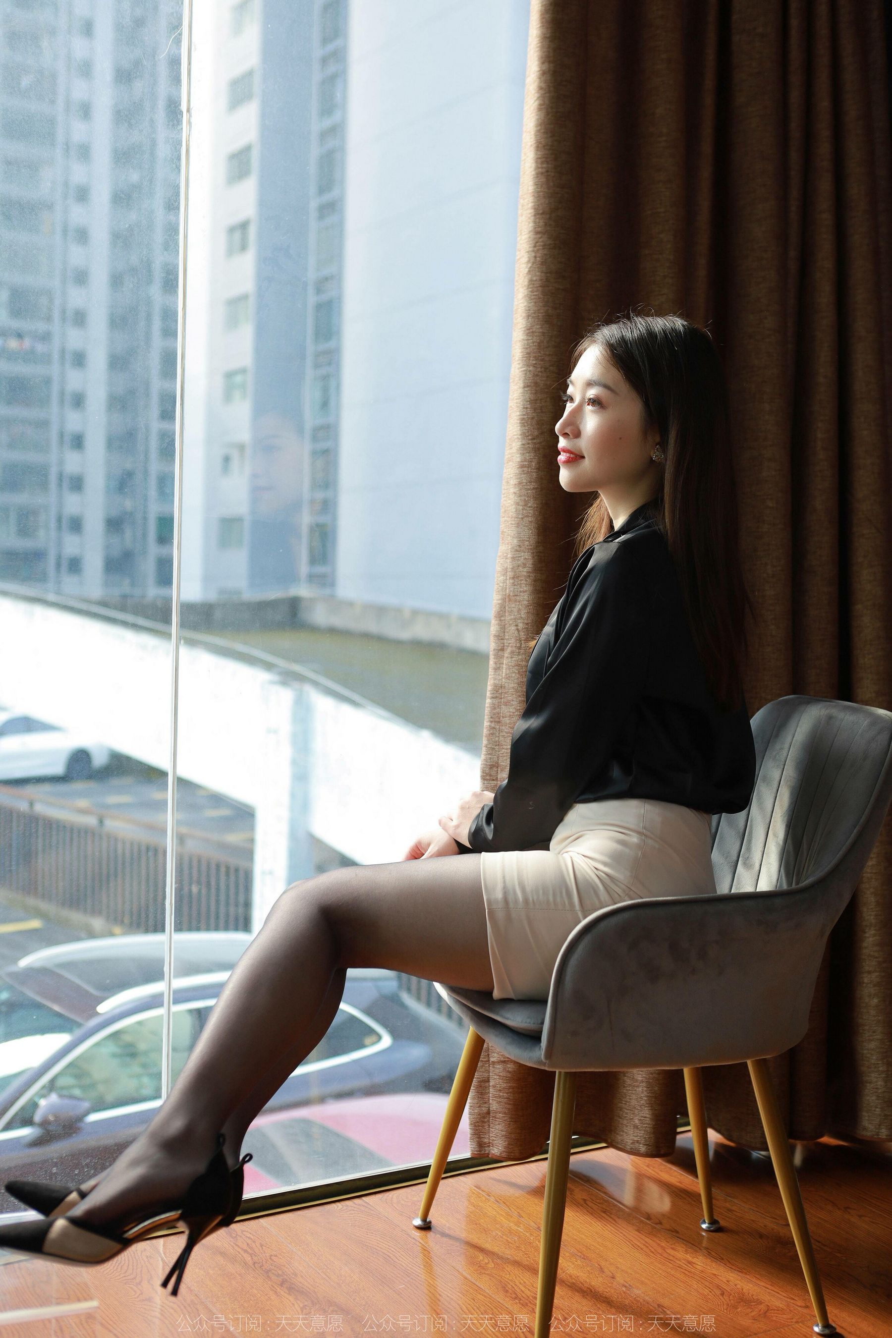 模特 小婕 《黑丝职业装》-图53