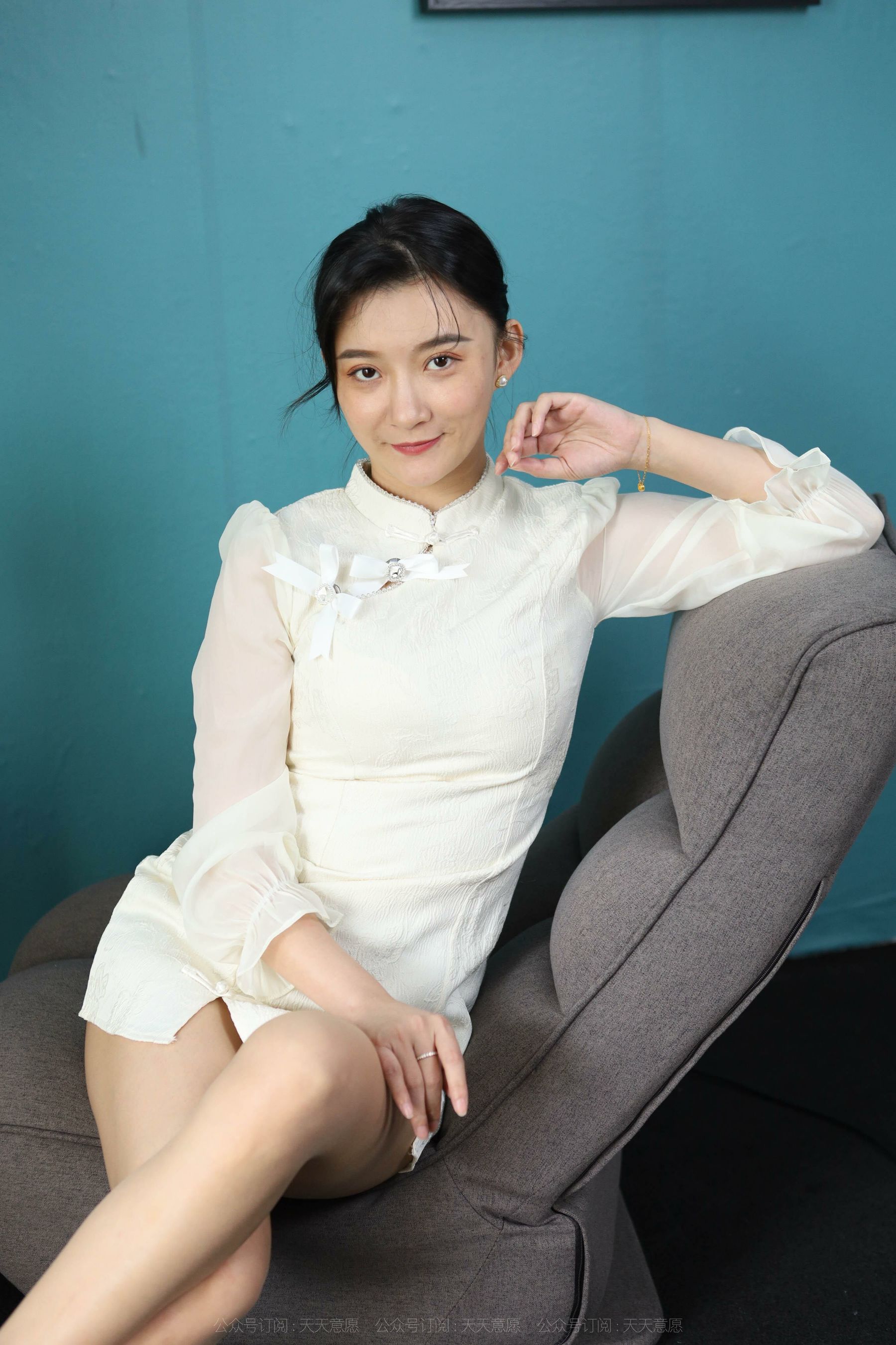 模特 秋秋 《诱人白玫瑰》-图66