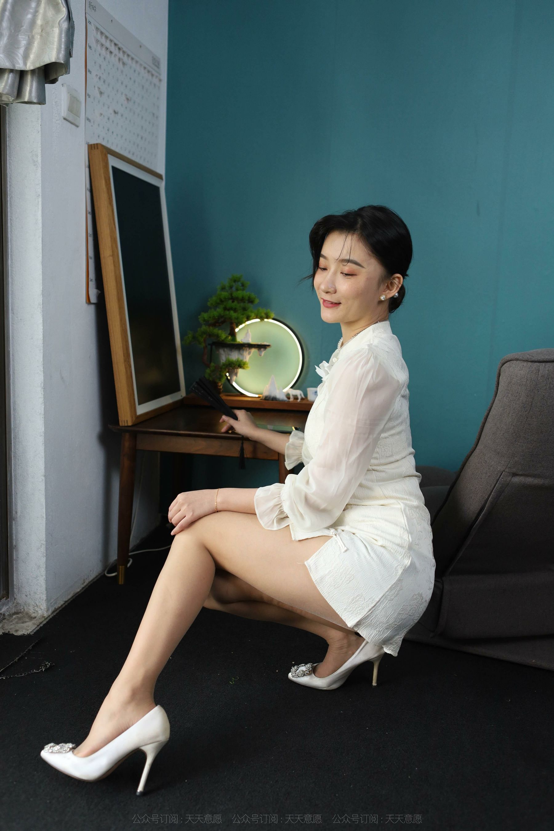 模特 秋秋 《诱人白玫瑰》-图84