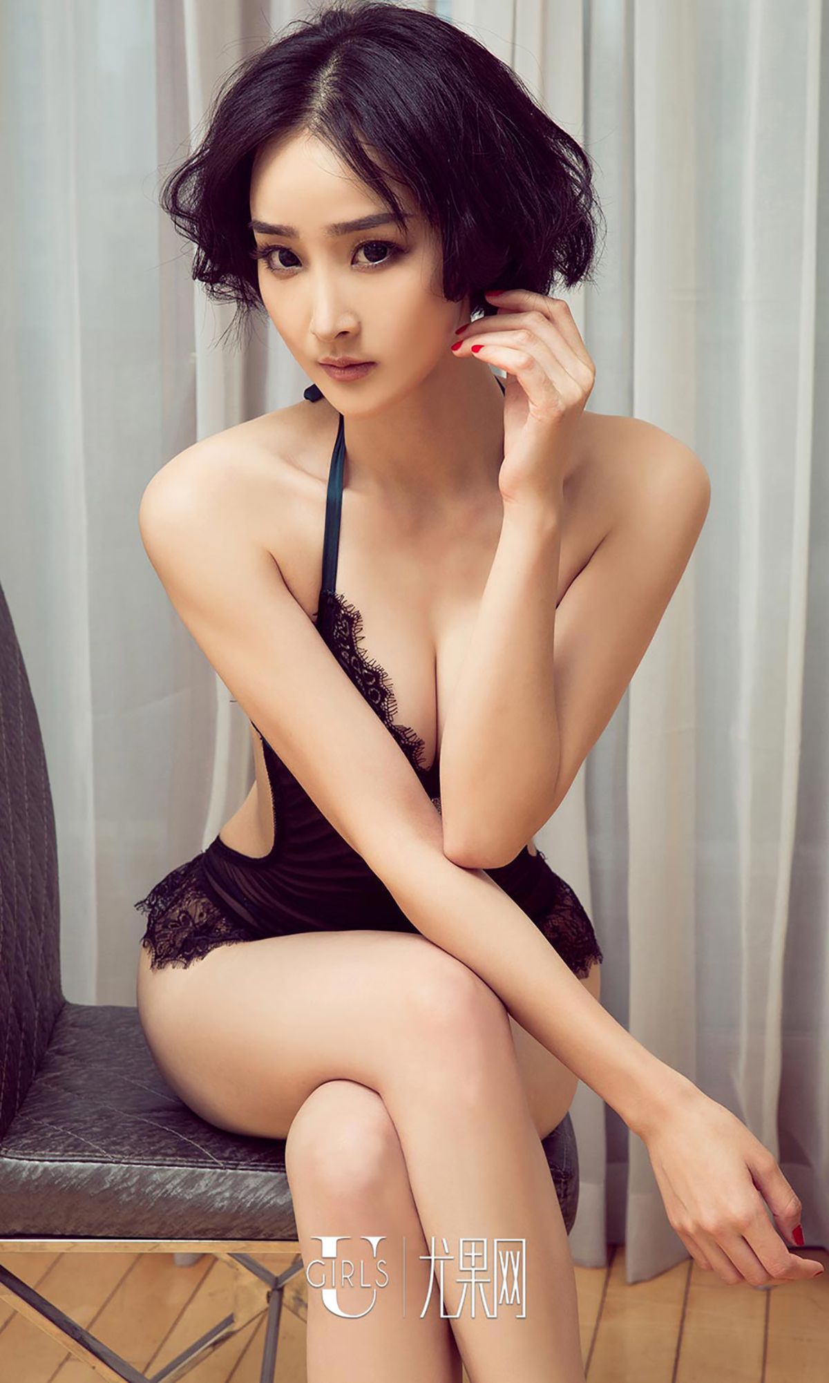呦呦《短发湿身妹》  No.417-图4
