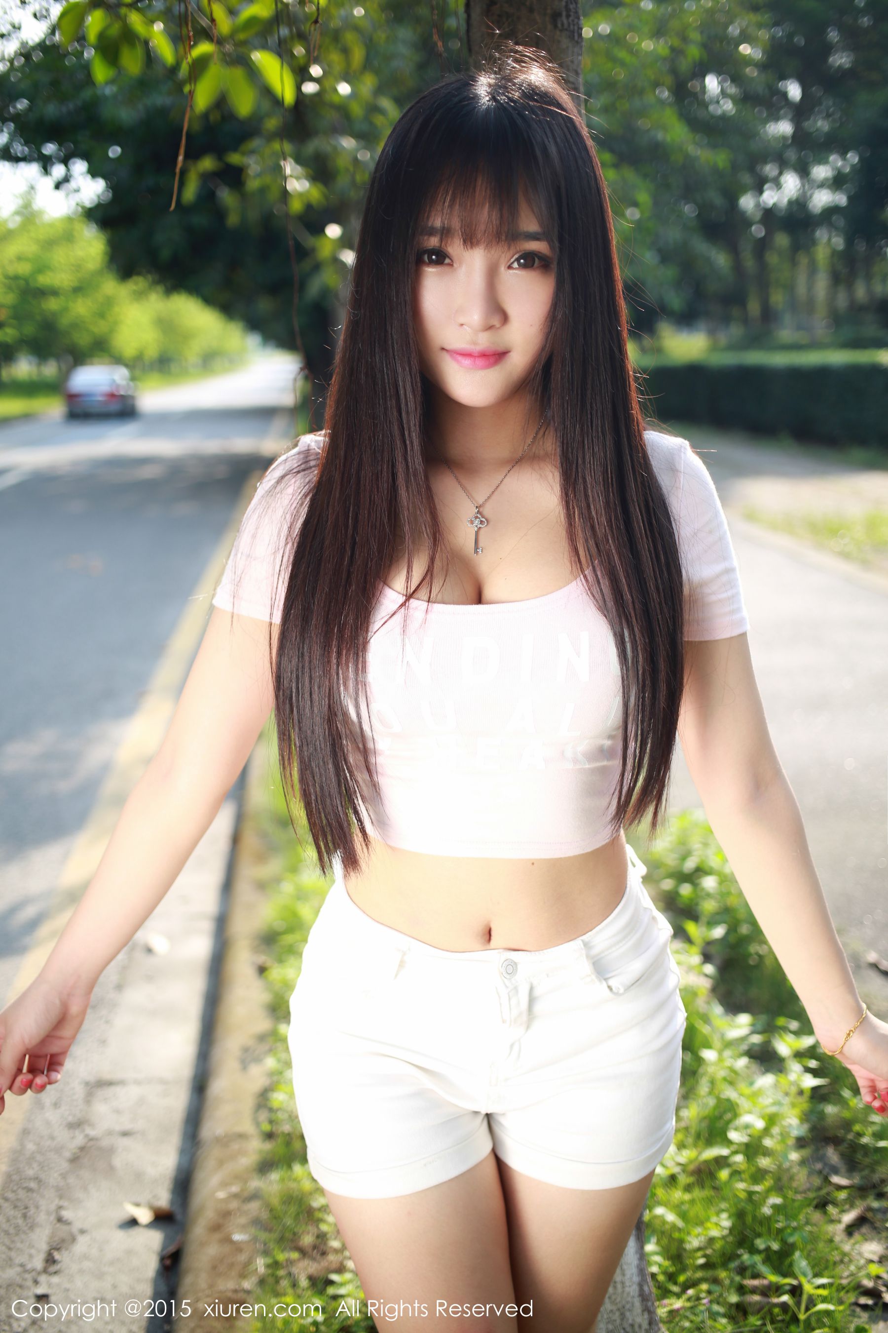 夏瑶baby《清新热裤妹子外拍》  No.345-图14