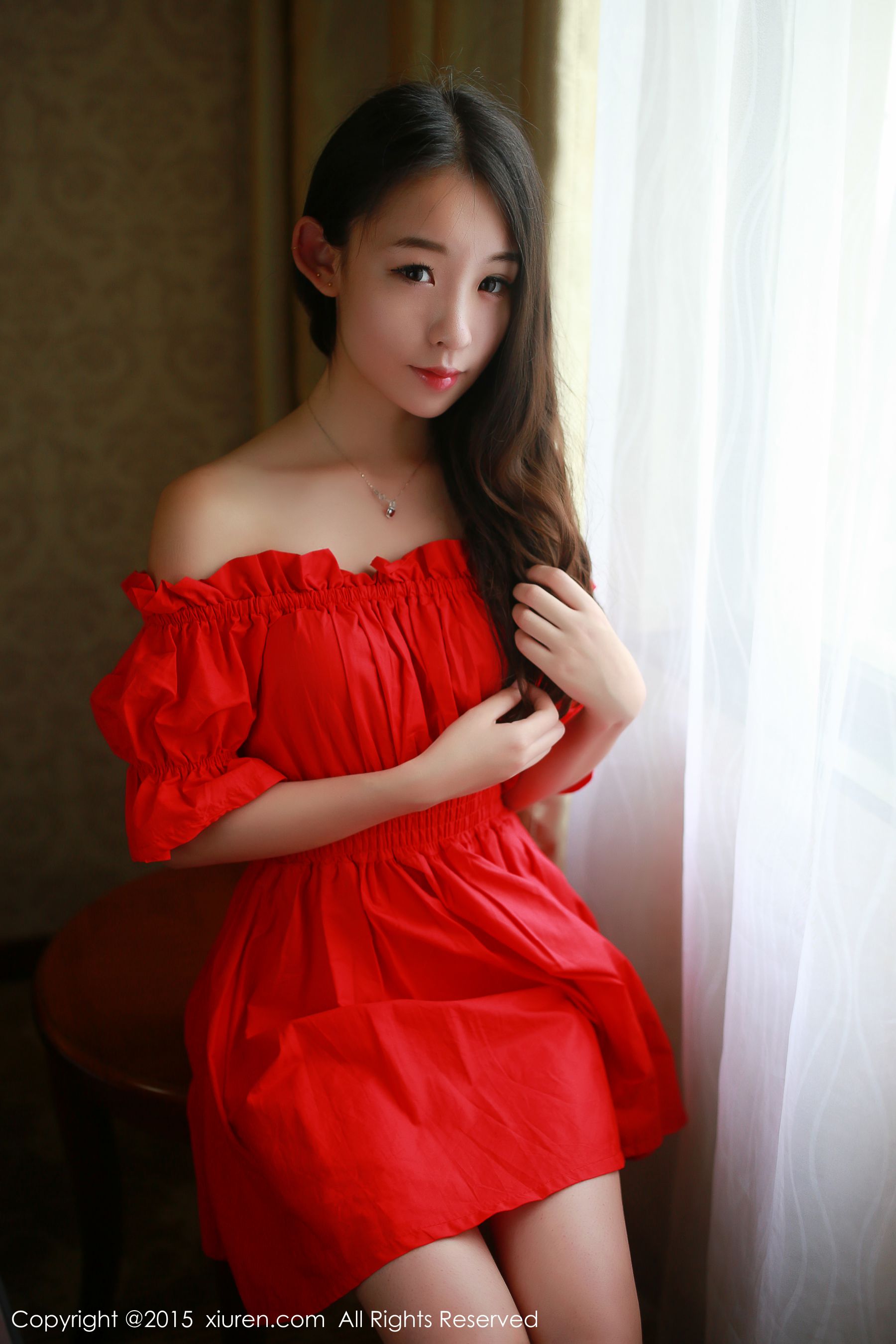 梓萱Crystal《连衣裙+热裤+网袜制服》  No.347-图9