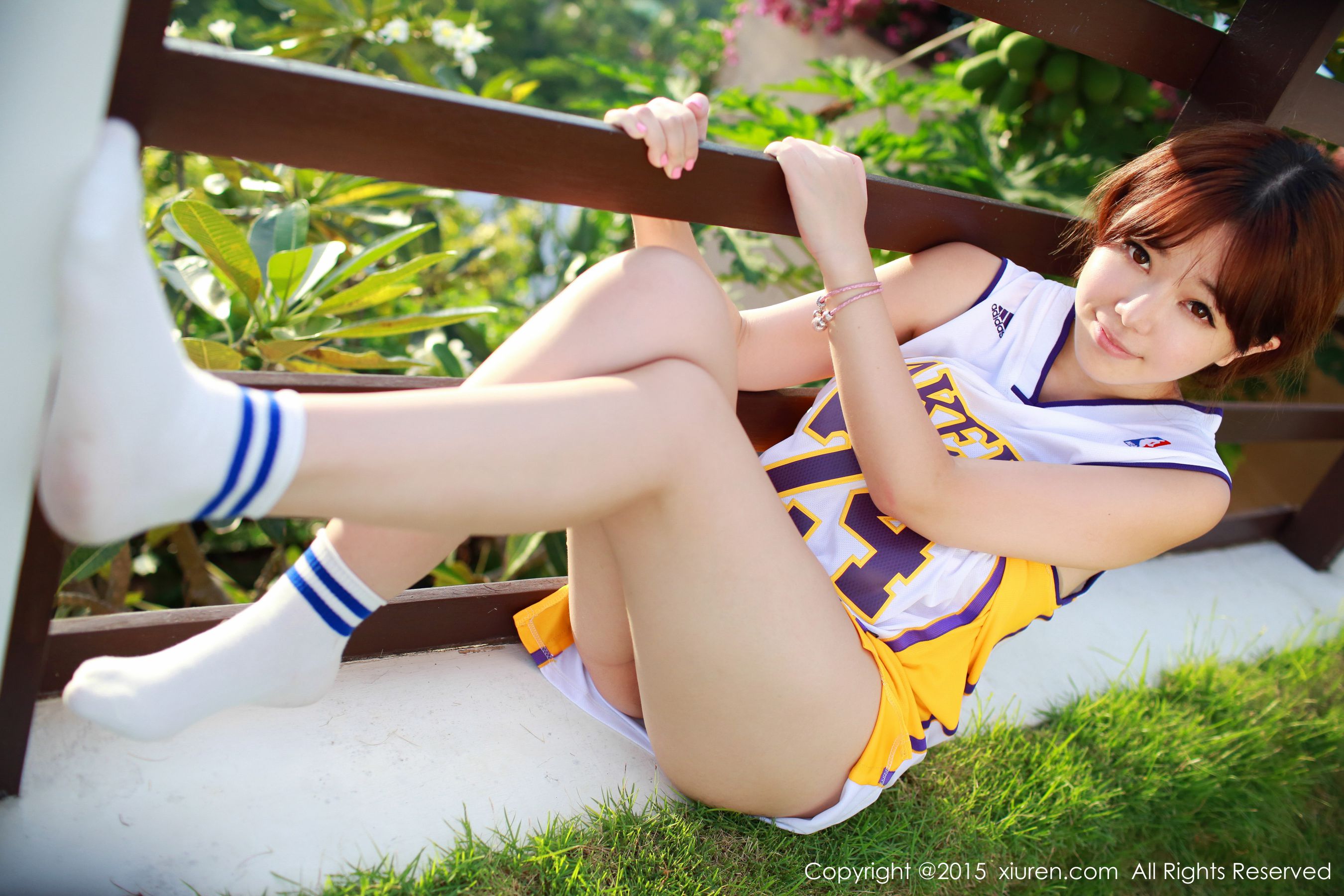 刘飞儿Faye《科比篮球服+布条内衣》  No.452-图13