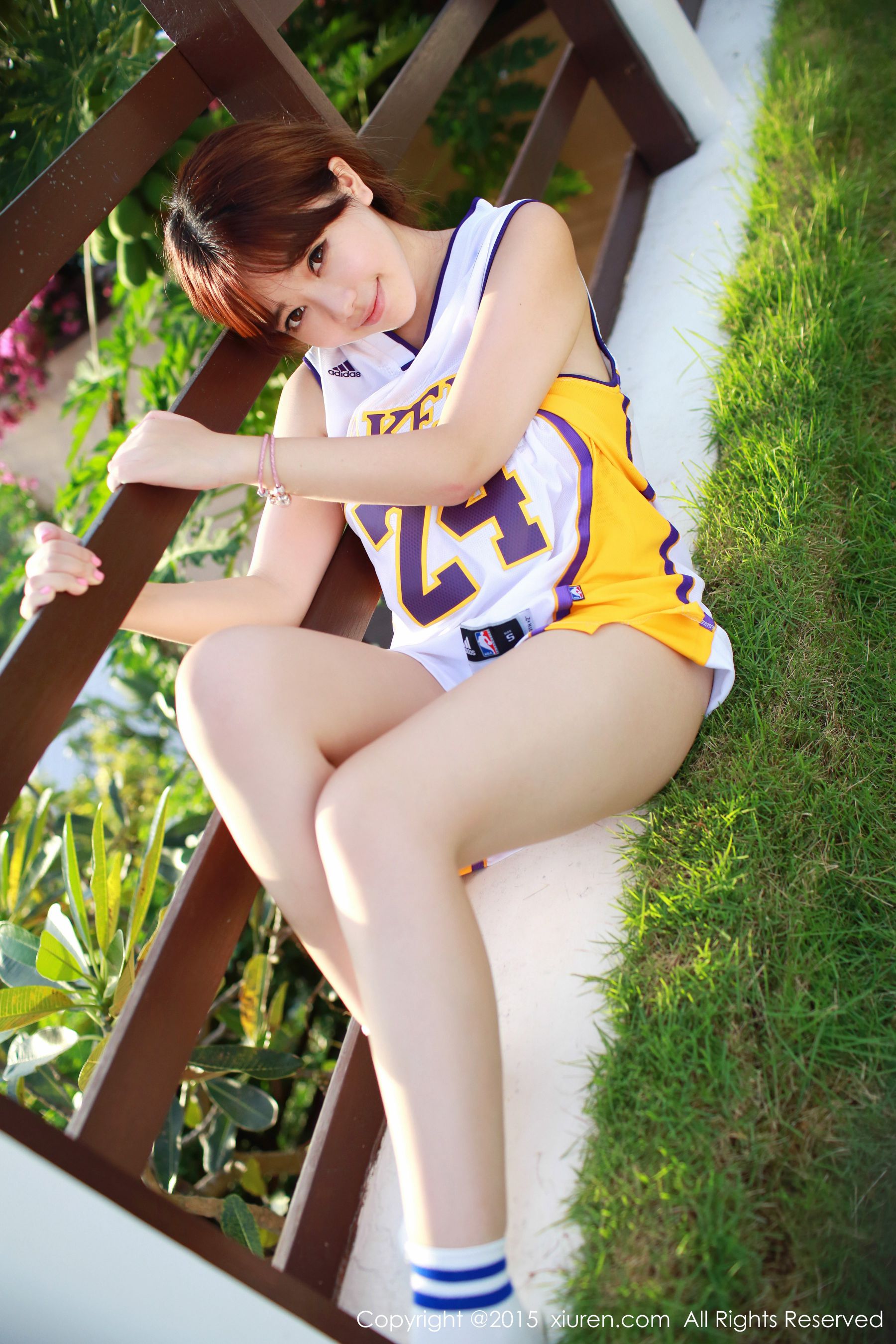 刘飞儿Faye《科比篮球服+布条内衣》  No.452-图14
