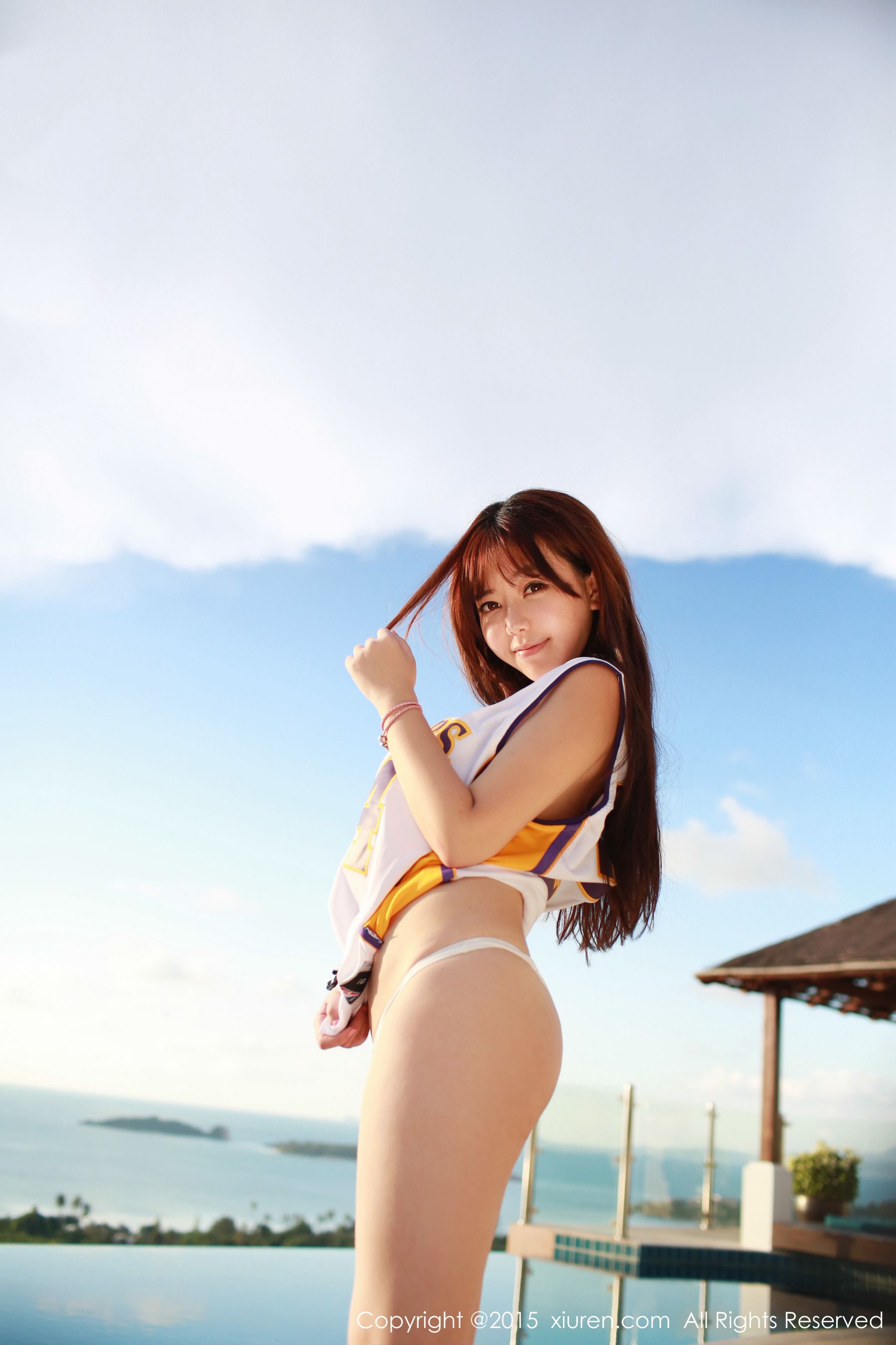刘飞儿Faye《科比篮球服+布条内衣》  No.452-图16