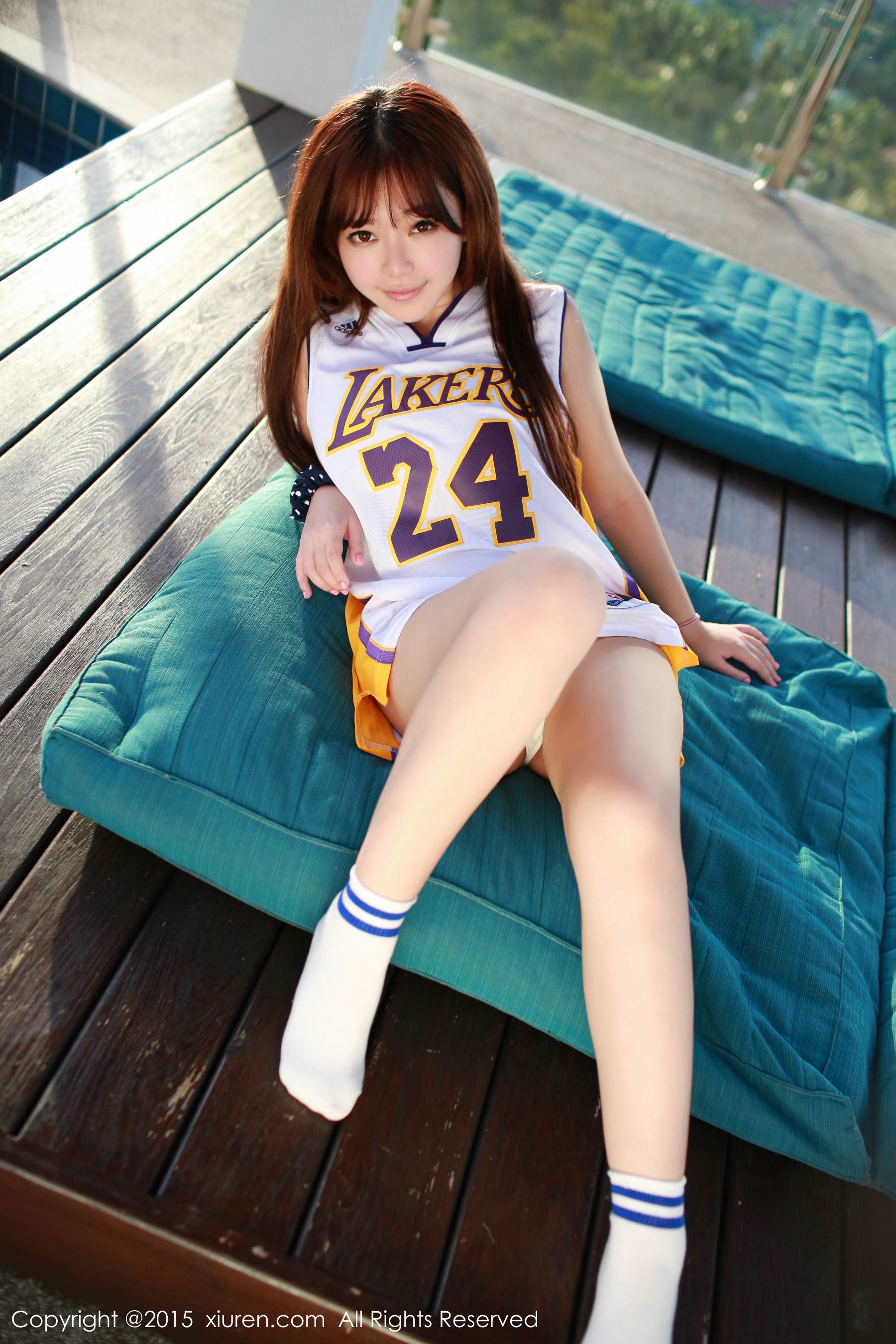 刘飞儿Faye《科比篮球服+布条内衣》  No.452-图19