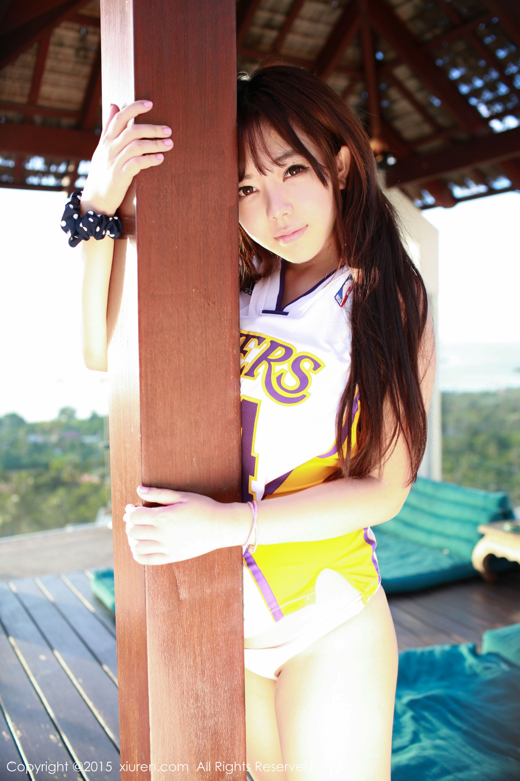 刘飞儿Faye《科比篮球服+布条内衣》  No.452-图27