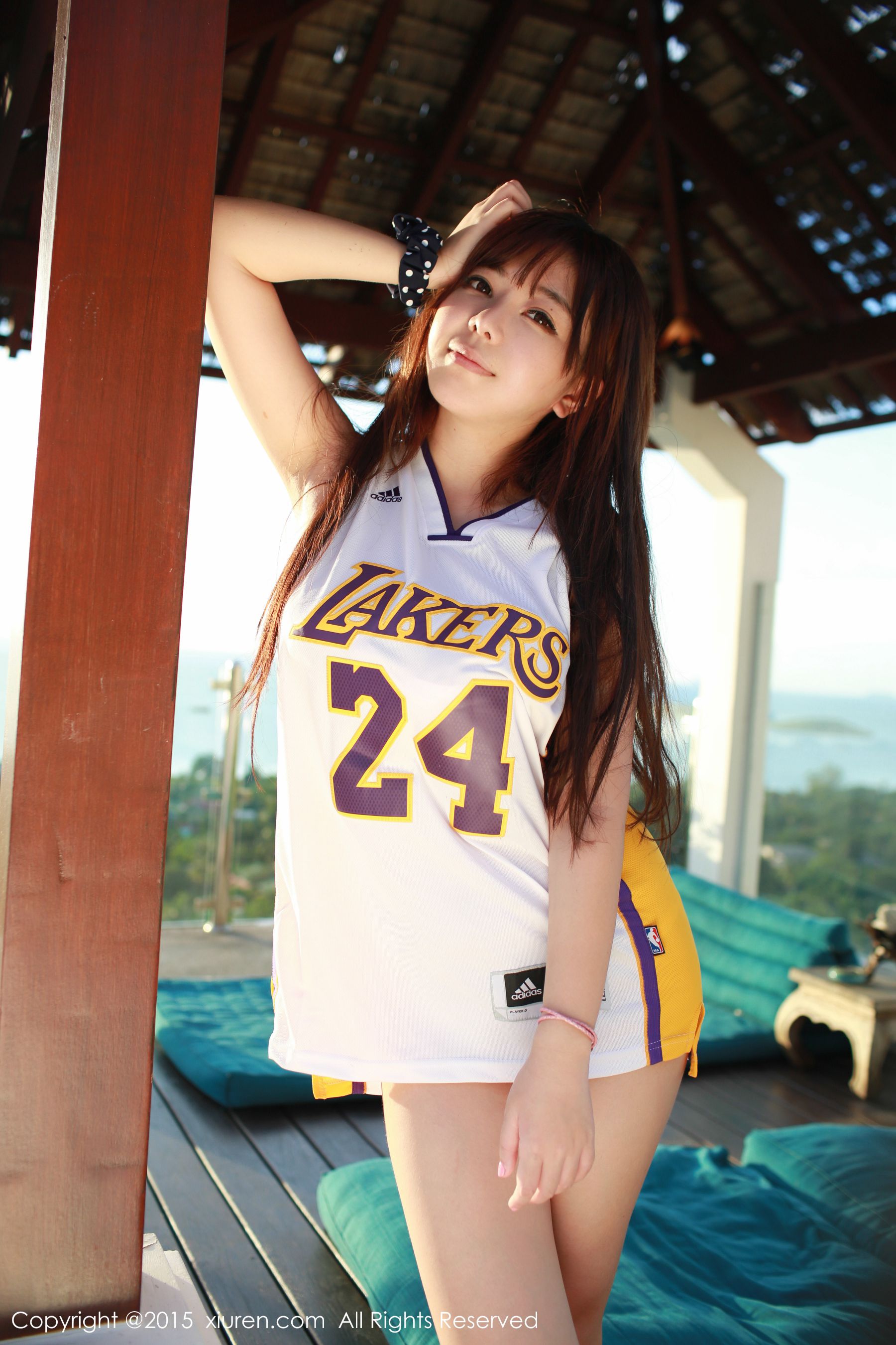 刘飞儿Faye《科比篮球服+布条内衣》  No.452-图31