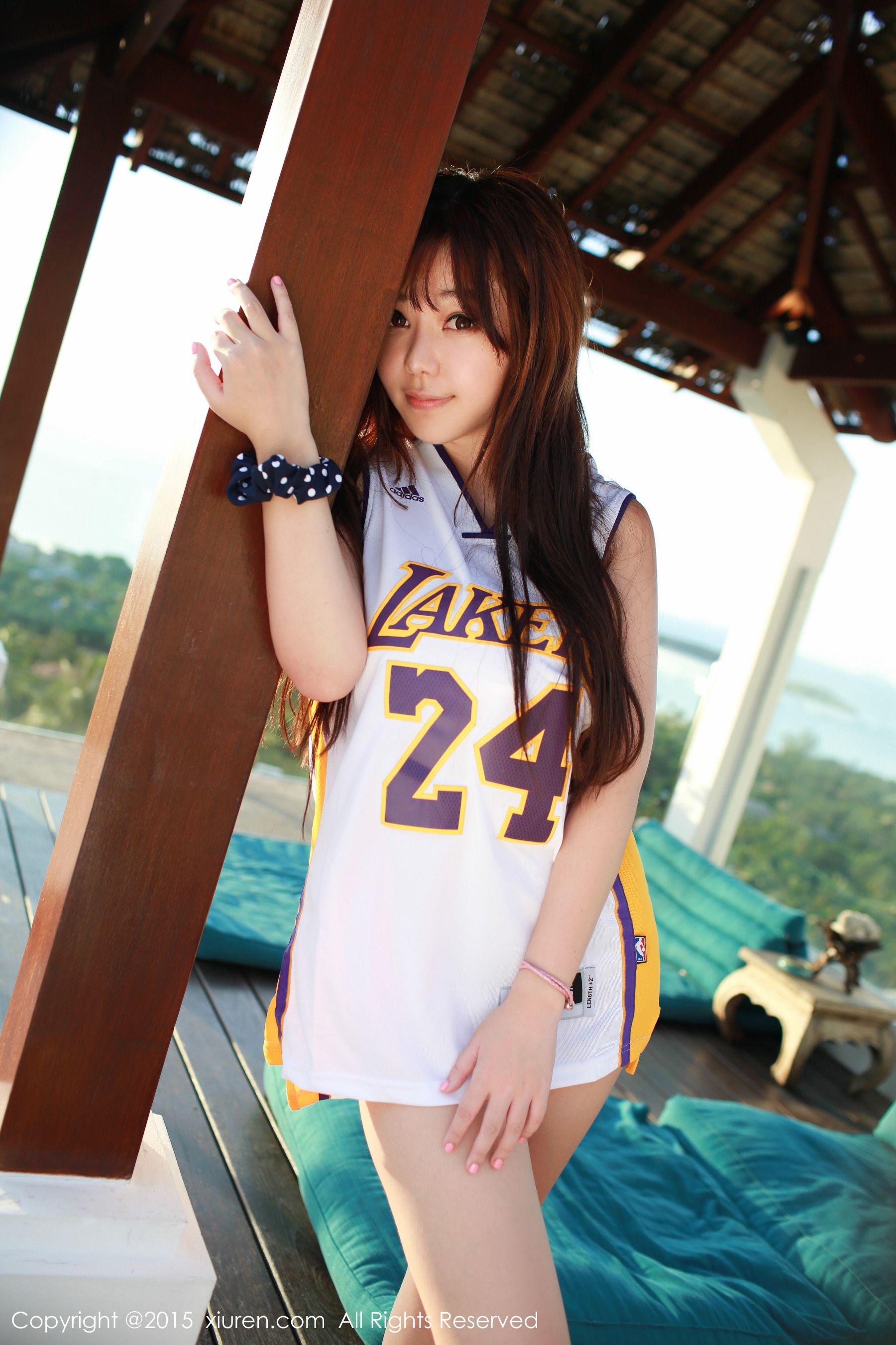 刘飞儿Faye《科比篮球服+布条内衣》  No.452-图34