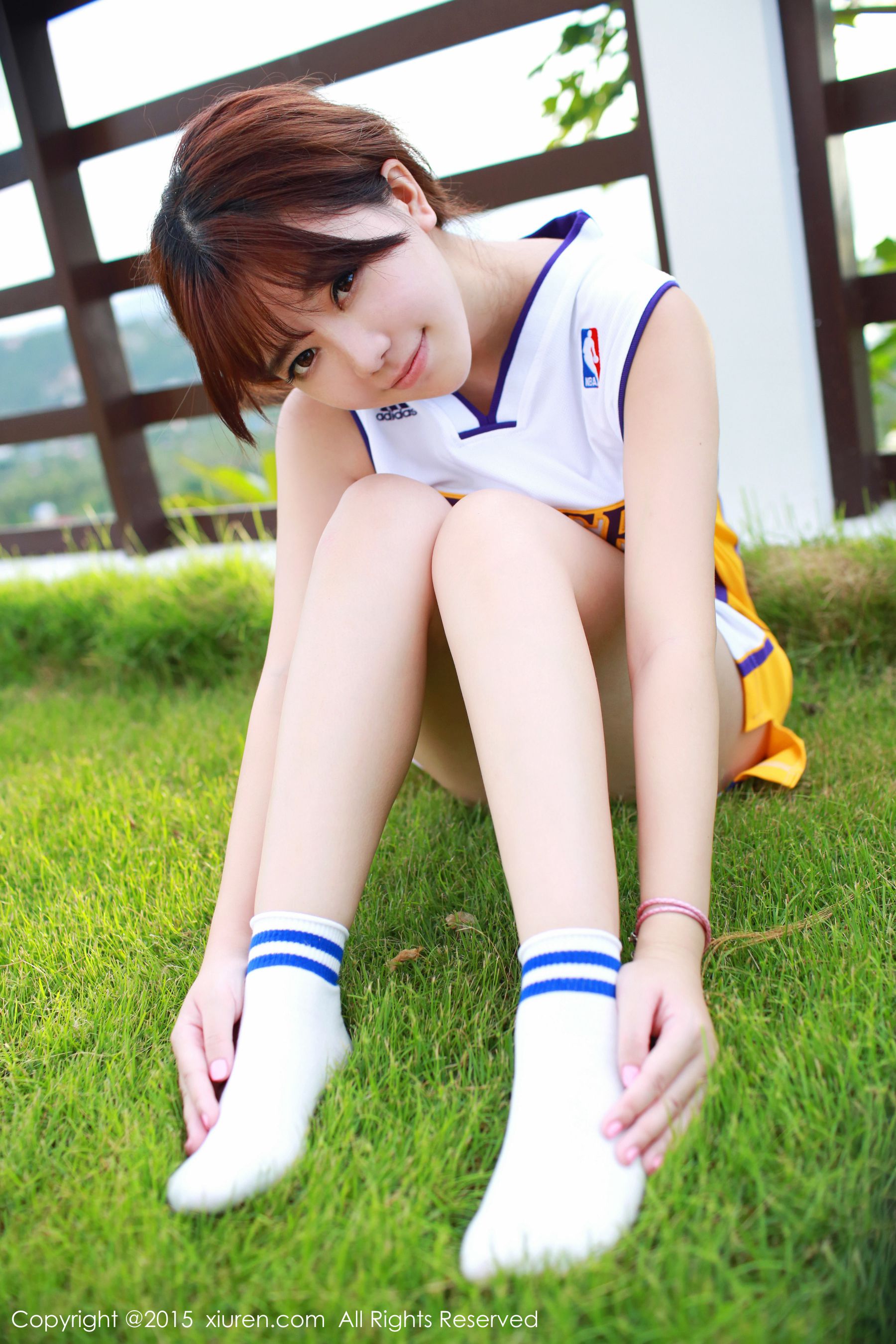 刘飞儿Faye《科比篮球服+布条内衣》  No.452-图4