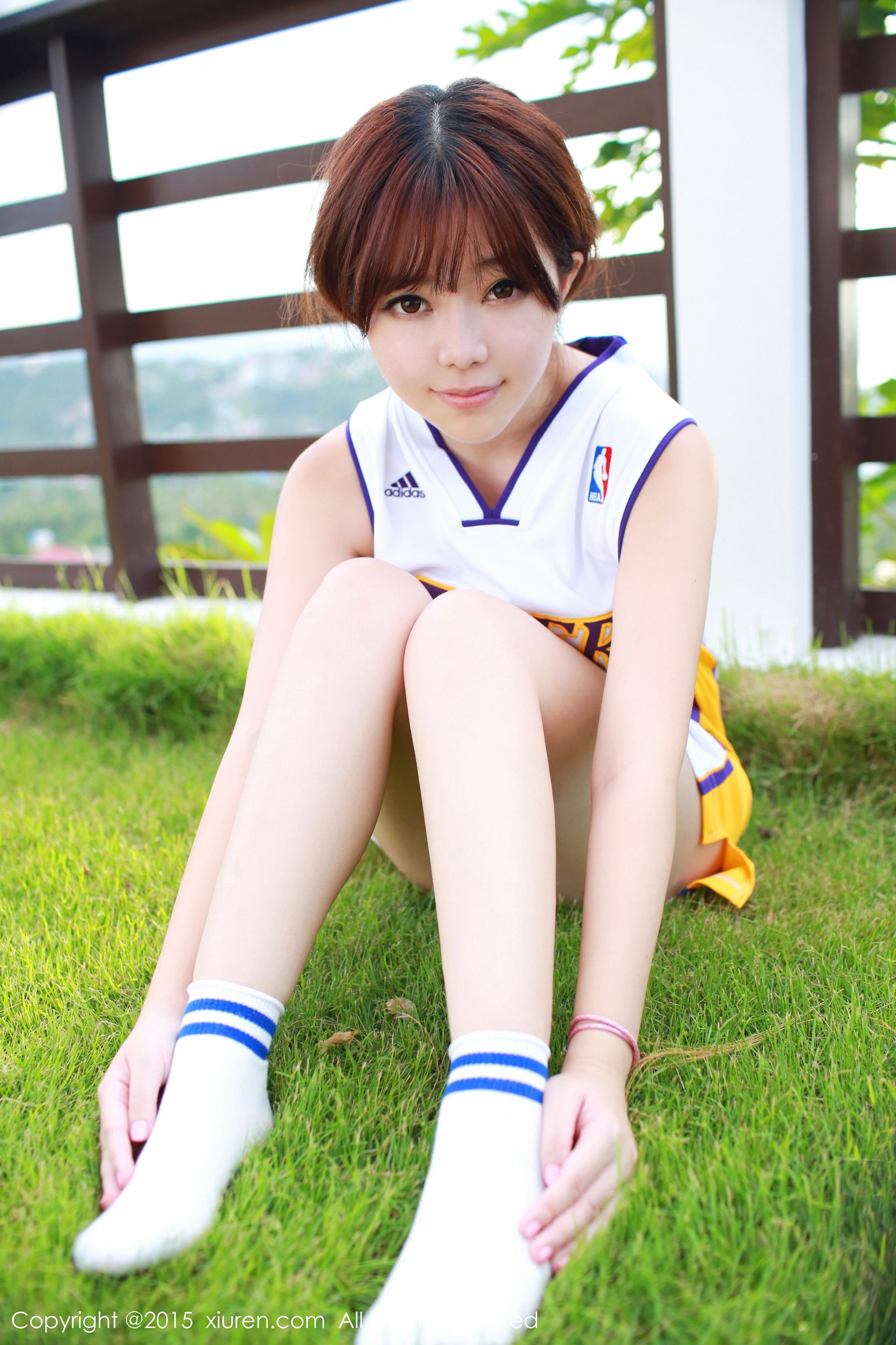 刘飞儿Faye《科比篮球服+布条内衣》  No.452-图5