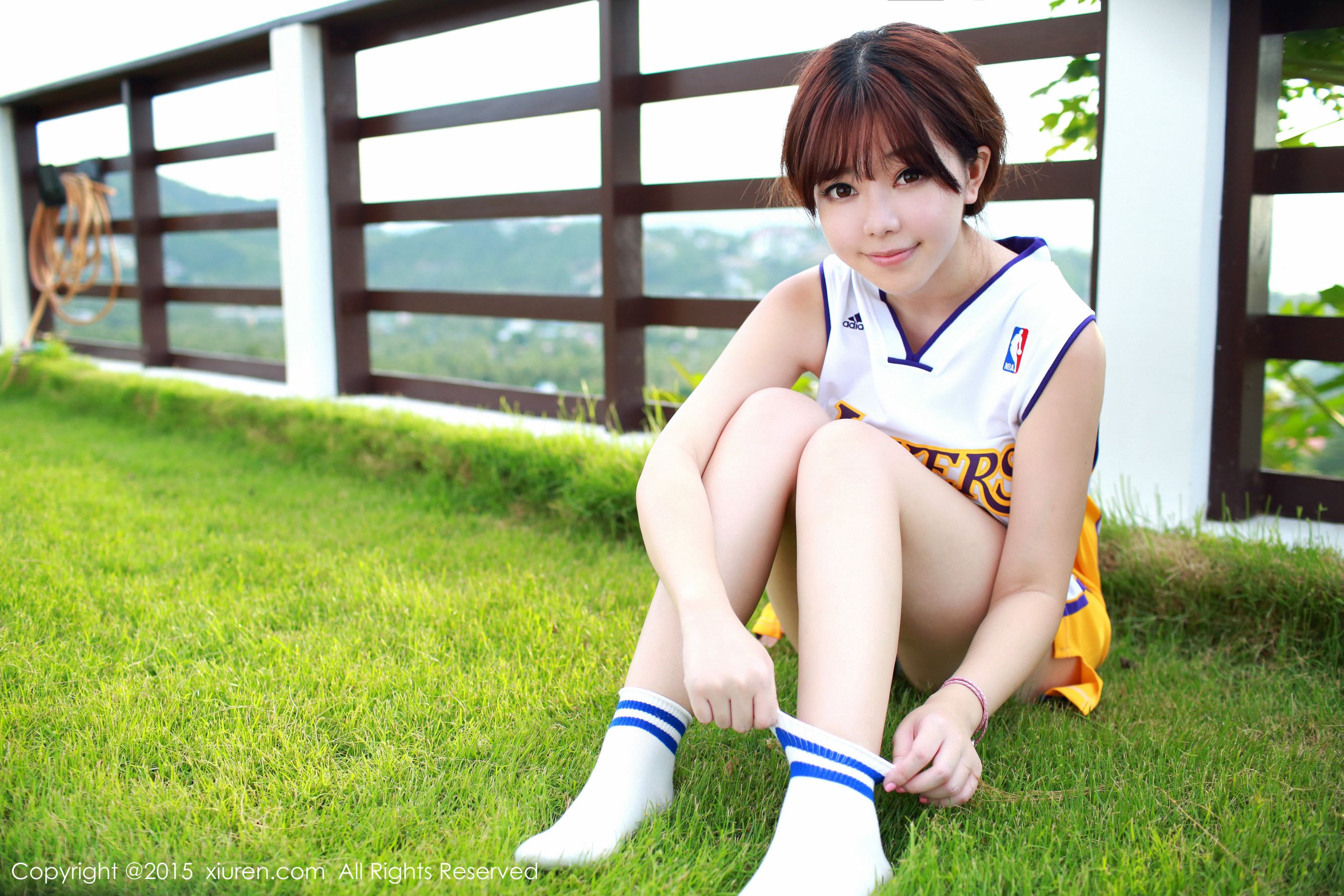 刘飞儿Faye《科比篮球服+布条内衣》  No.452-图6