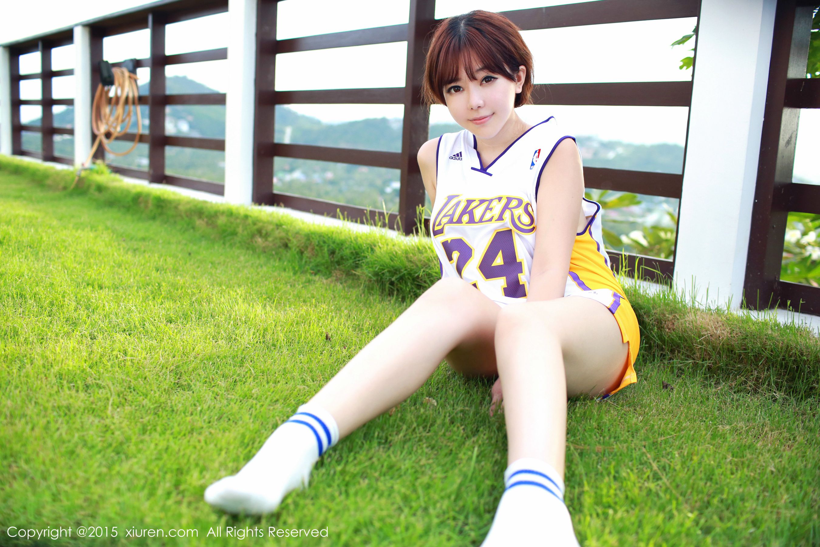 刘飞儿Faye《科比篮球服+布条内衣》  No.452-图7