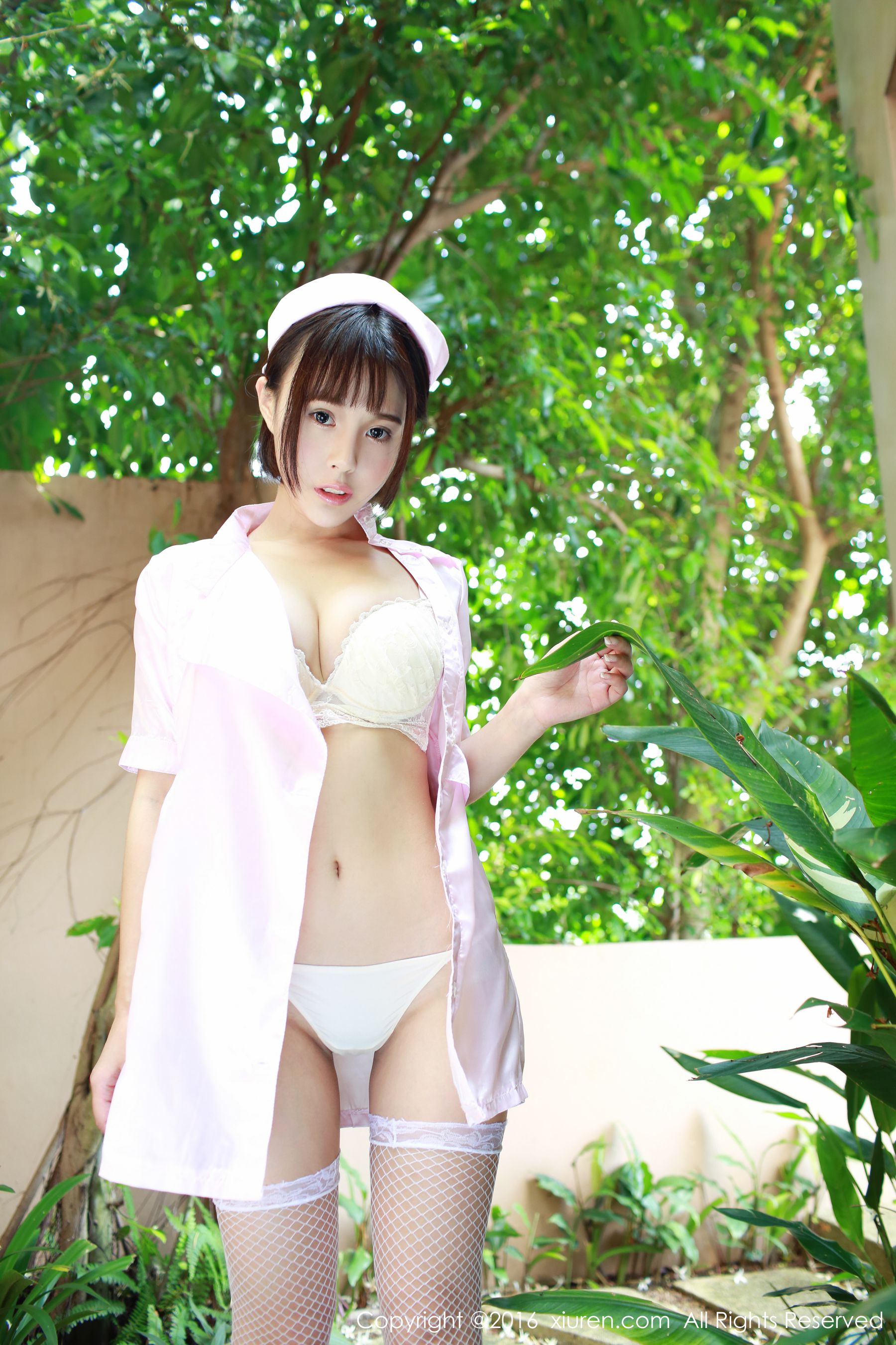 Evelyn艾莉《小护士+网袜系列》  No.474-图34