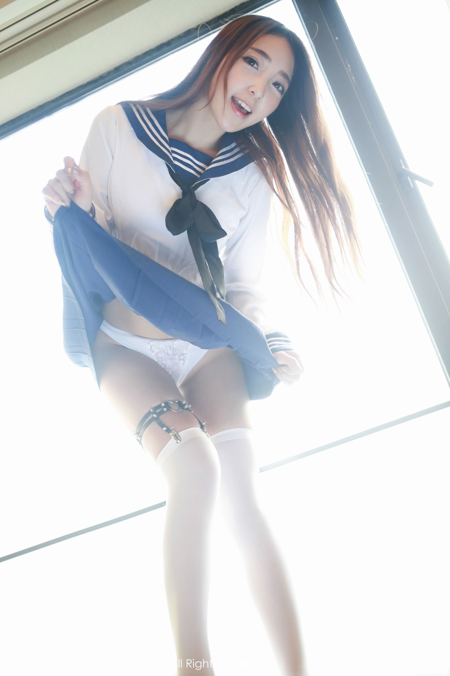 黄歆苑《学生装制服诱惑+抹胸内衣》  No.486-图9