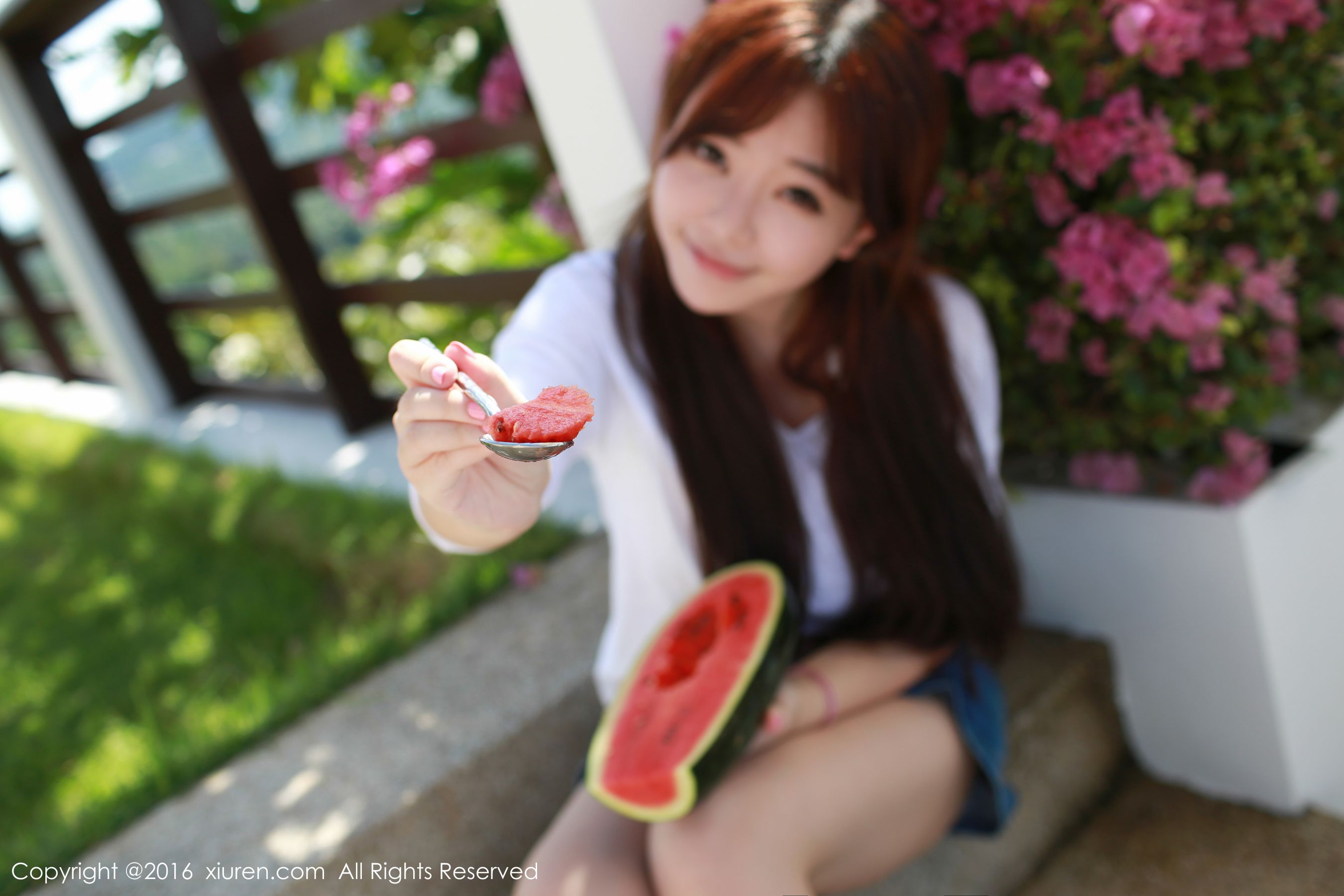 刘飞儿Faye《西瓜+牛仔超短裙+针织内衣》  No.490-图10