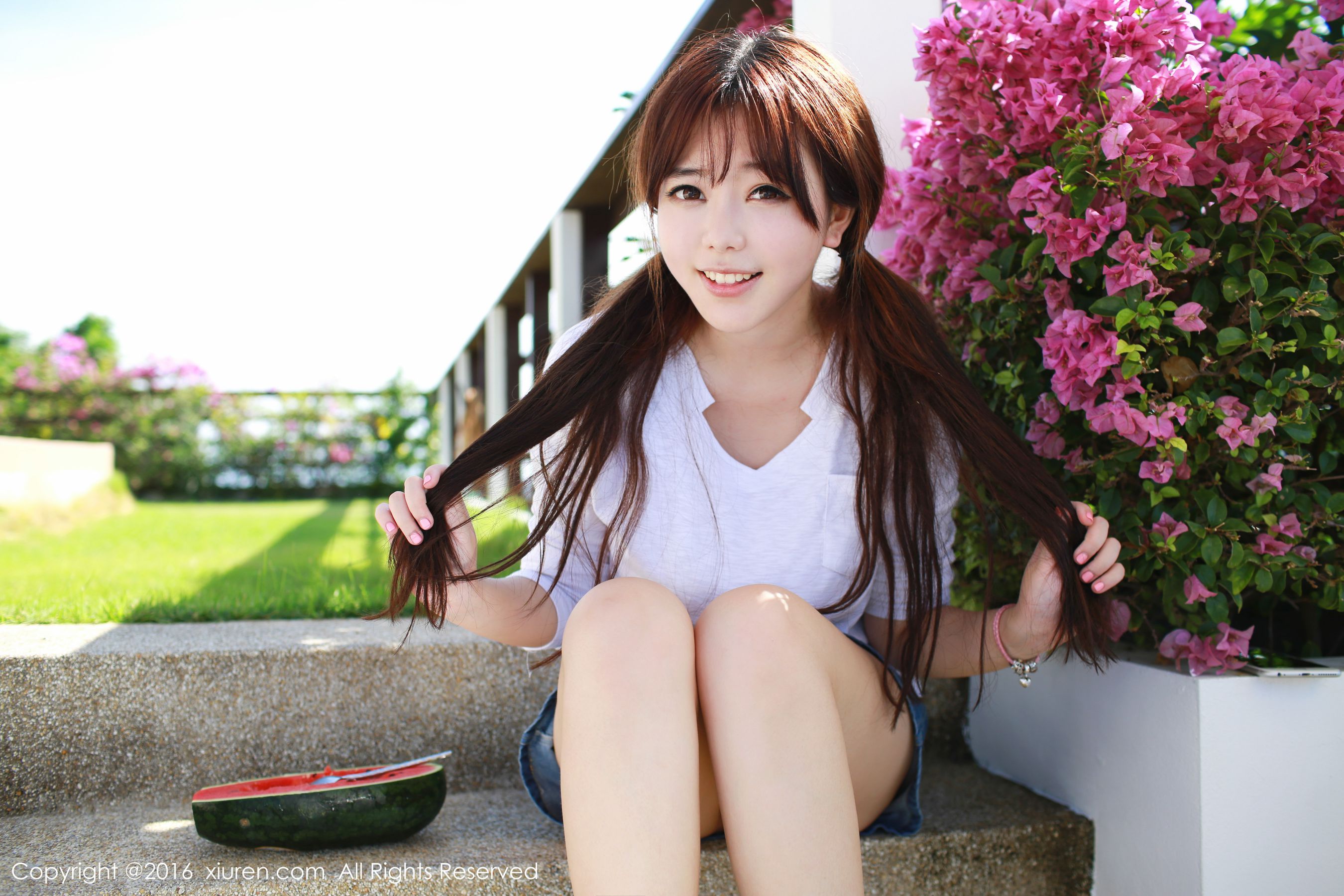 刘飞儿Faye《西瓜+牛仔超短裙+针织内衣》  No.490-图18