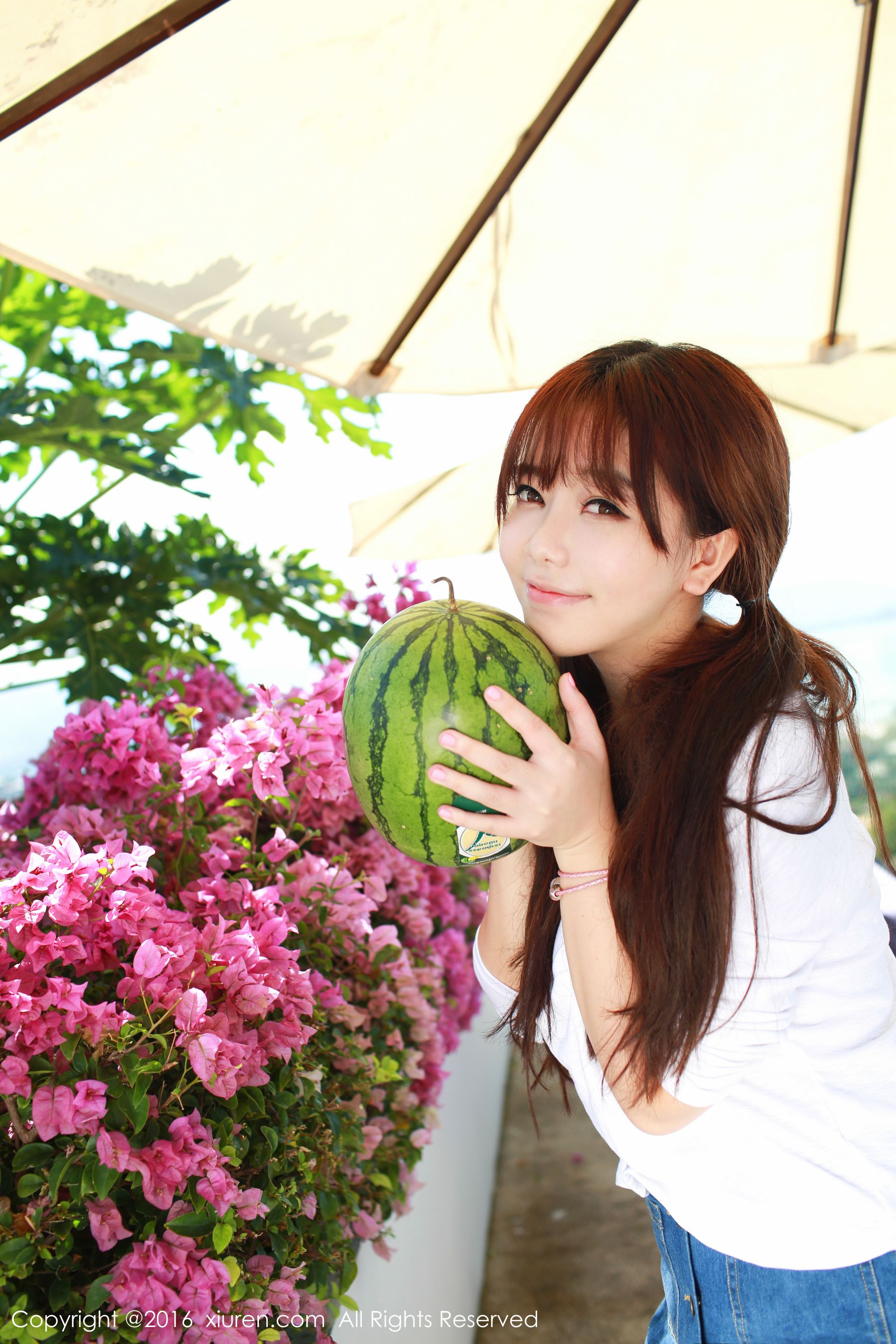刘飞儿Faye《西瓜+牛仔超短裙+针织内衣》  No.490-图3