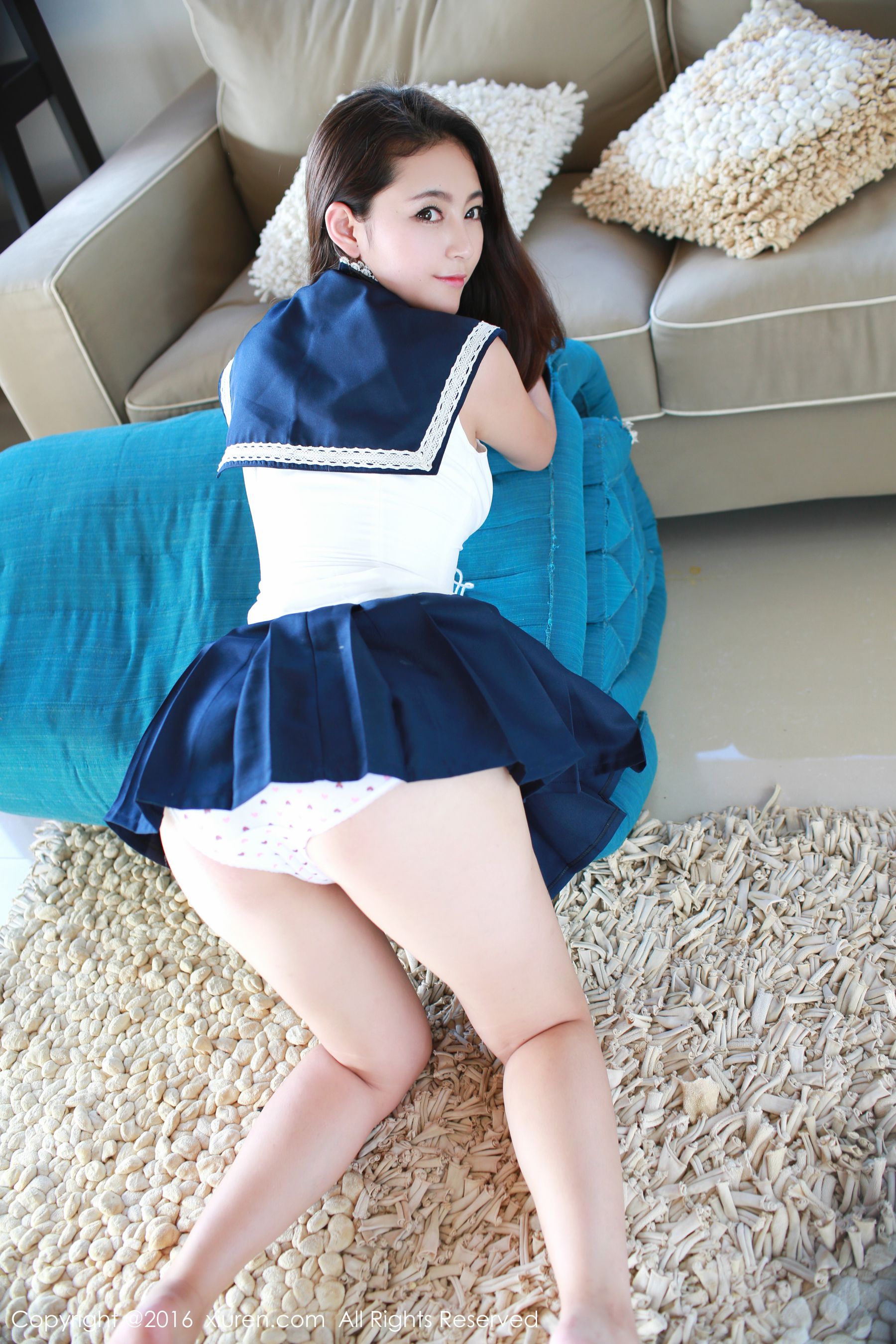 夏茉GIGI《水手校服+吊带内衣诱惑》  No.500-图4