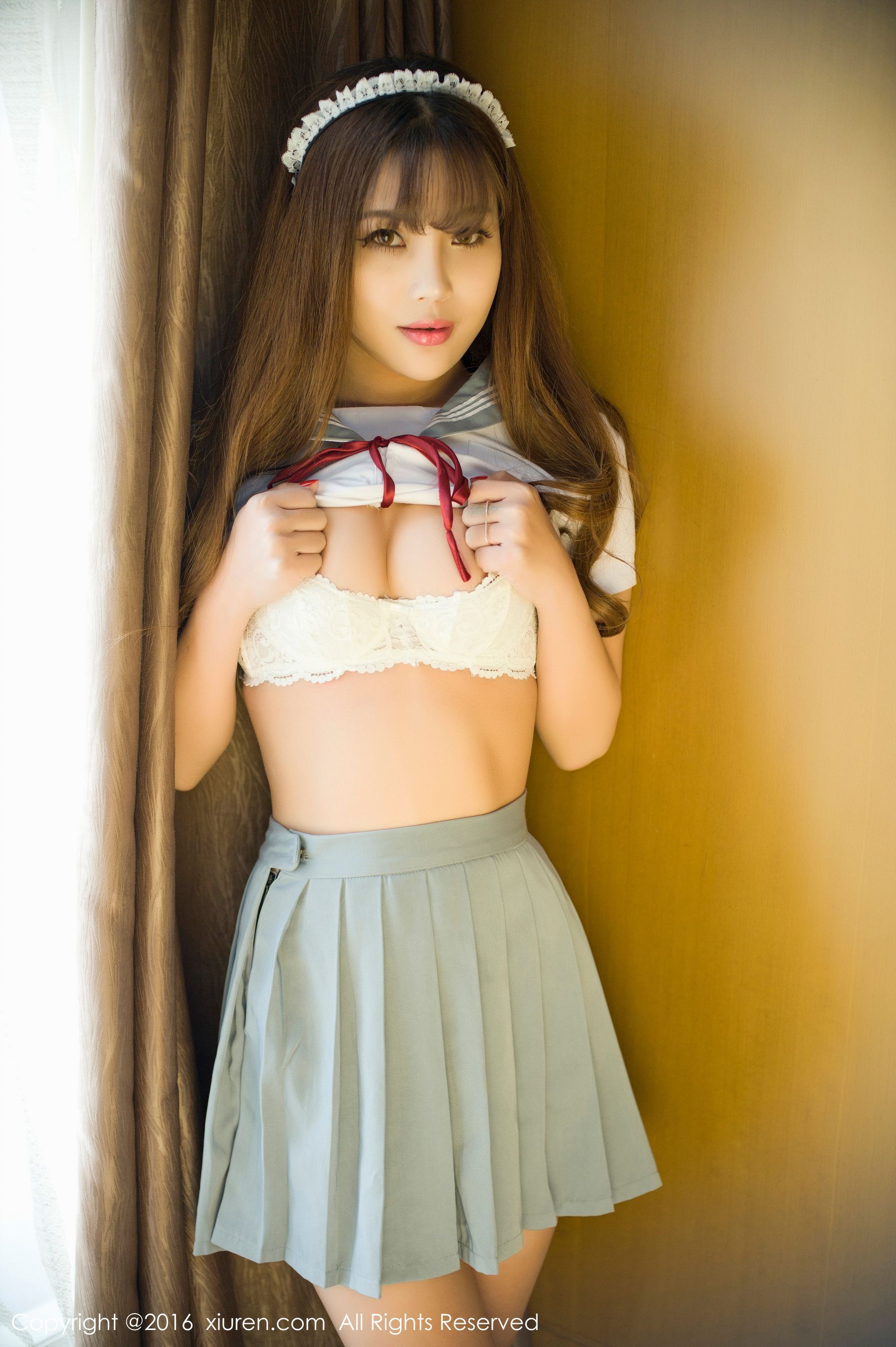 周予然《高中校服户外爆乳，经典日系校服》  No.651-图22