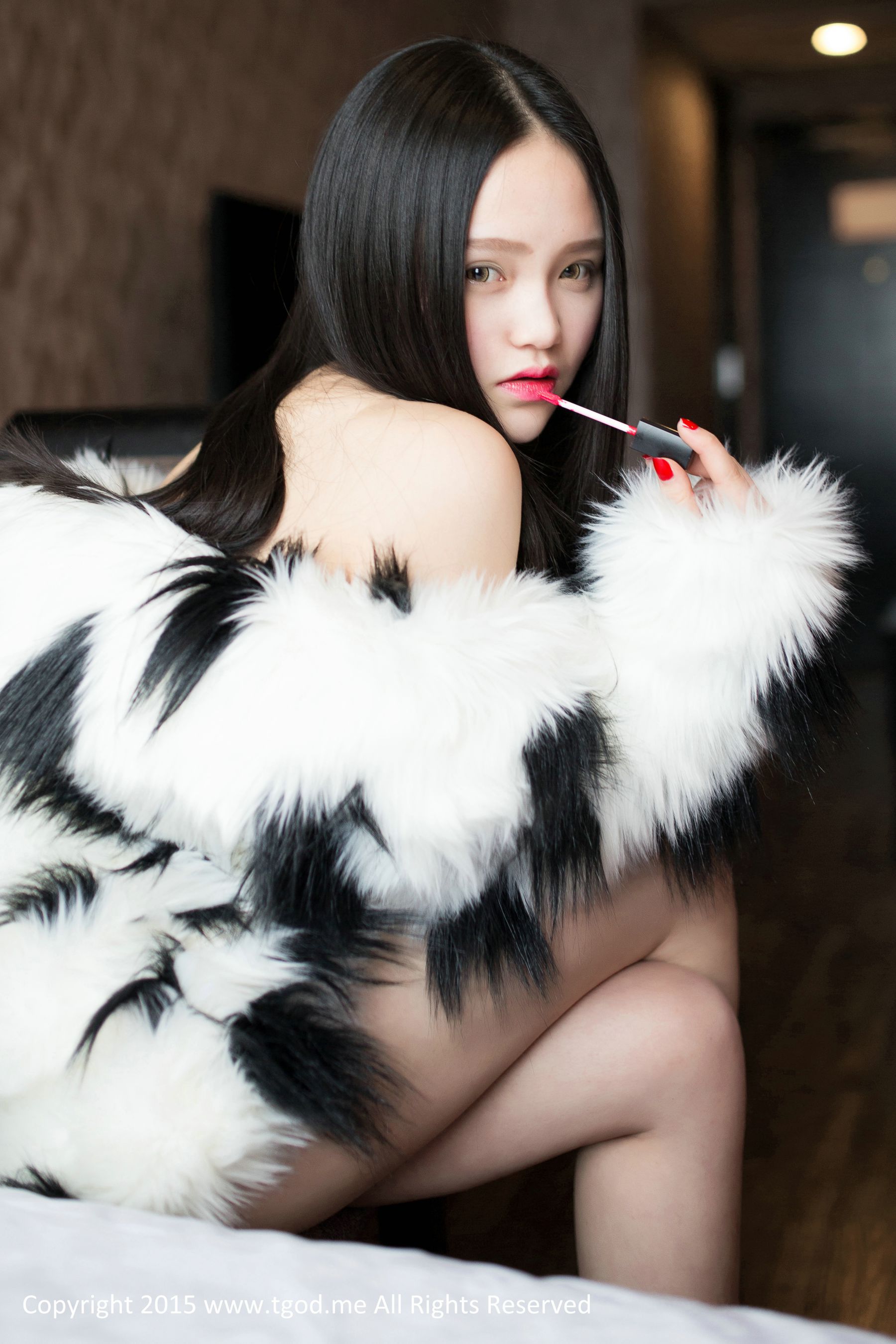 可爱女神佩佩Cassie 《皮草VS白衬衣》   写真集-图45