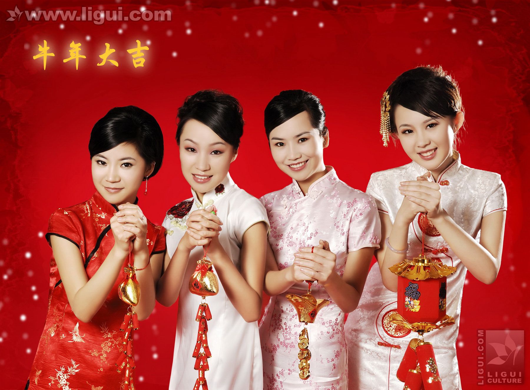 《丽柜模特这里给您拜年了》 新年特刊丝足写真图片-图0