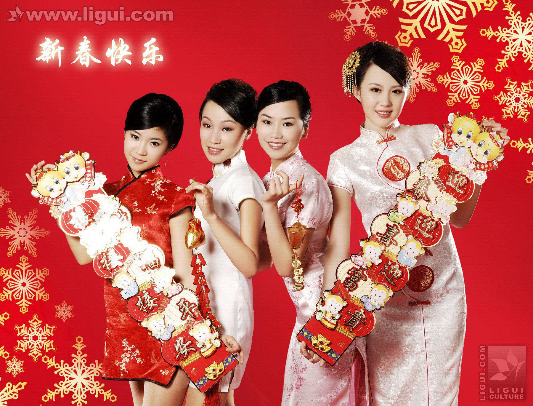 《丽柜模特这里给您拜年了》 新年特刊丝足写真图片-图1