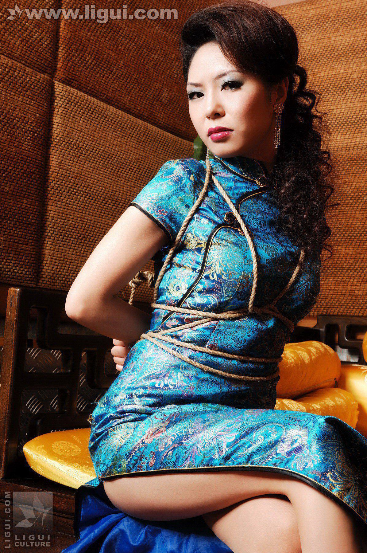 Model 冰清《东方少妇挣扎中的捆绑》  丝足写真图片-图9