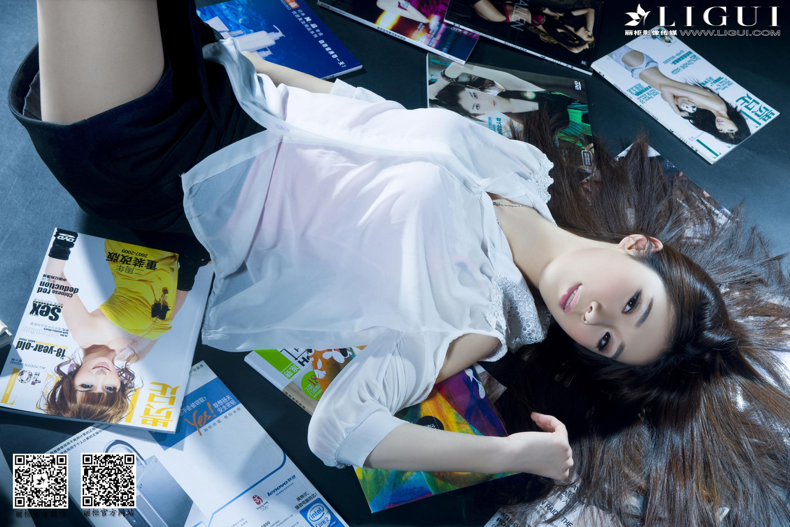 Model 美辰《时尚女郎红高跟丝足》上下全集  美腿玉足写真图片-图53
