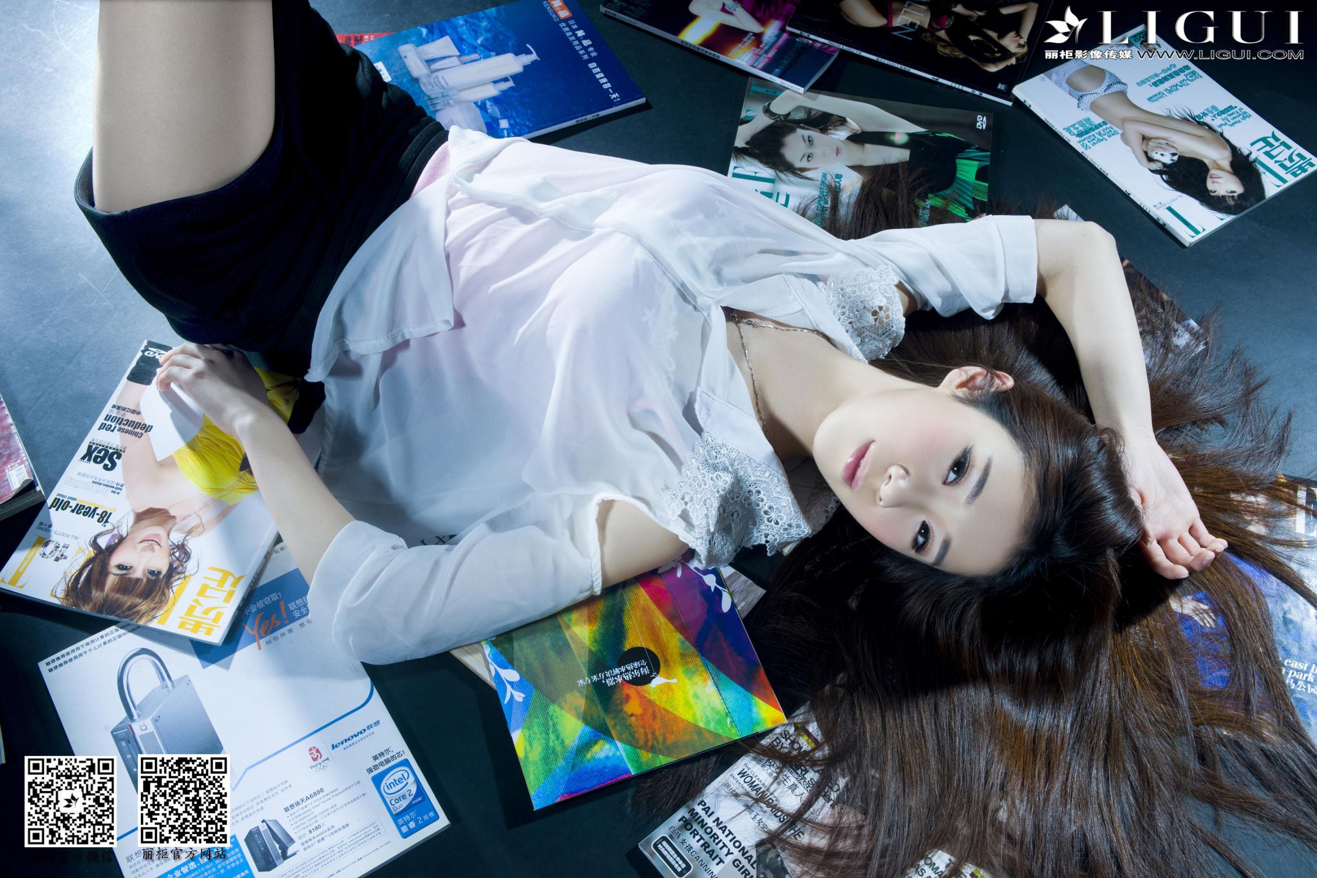 Model 美辰《时尚女郎红高跟丝足》上下全集  美腿玉足写真图片-图58